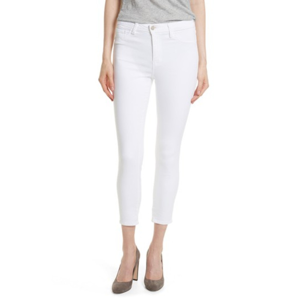 L'Agence Margot Cropped Jeans White Size 25 1468